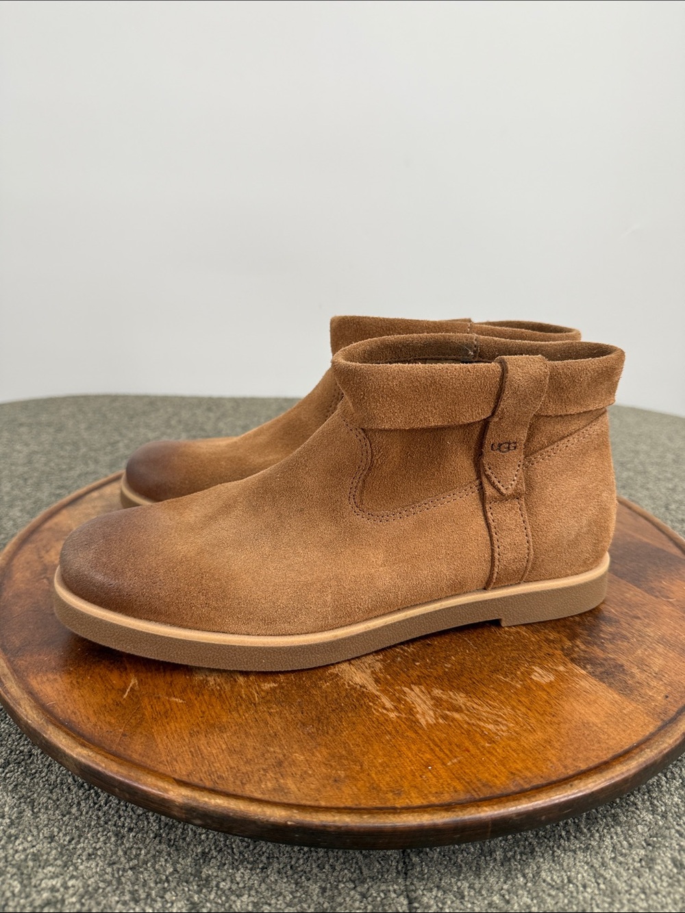 UGG Boots Wm 9 Josefene Cuff Suede Leather Brown Chestnut Chukka Ankle Zip